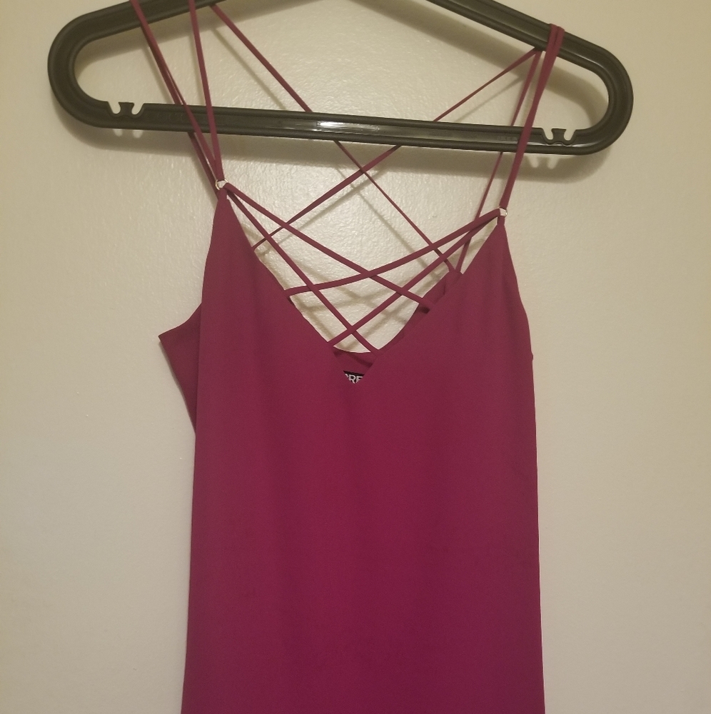 Express dark pink/red strappy tank sz xsmall